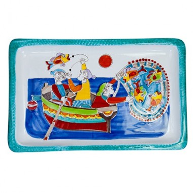 Rectangular Tray Folk Fishermen VSS43FK2 Rectangular Tray Folk Fishermen VSS43FK2